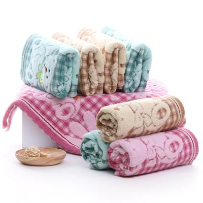 China Double Compressed Cloth Art Cotton Jacquard Big Bear Baby Towel Soft Water Absorbent Towel for Children's Daily Necessities for sale