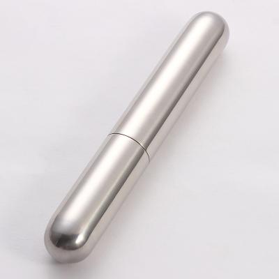 China Stainless Steel Stainless Steel Cigar Pipe Smoking Pipe Cigar Tools Factory Customized Color Moisturizing Cigar Tube for sale