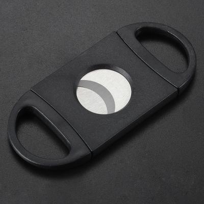 China Stainless Steel+Plastic Cigar Cutter Plastic Scissors Cheap Price Cigar Tools New Factory Design GIF Cigar Scissors for sale