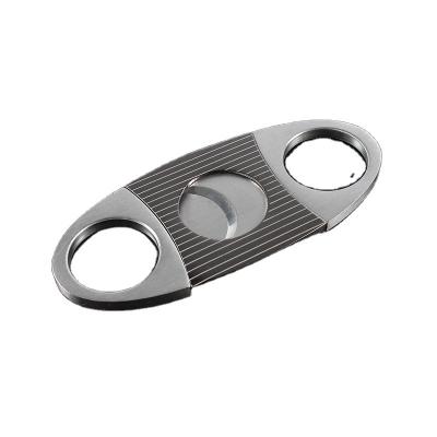 China New Cigar Cutter Dual Blade Design Cigar Cutter Cigar Scissors Plating Cigar Cutter Carbon Fiber Surface Treatment Gigar GIF Set for sale