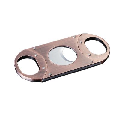 China High Quality Stainless Steel Style Cigar Plated Punk Clippers Morden Rose Gold Plating Cigar Cutter for sale