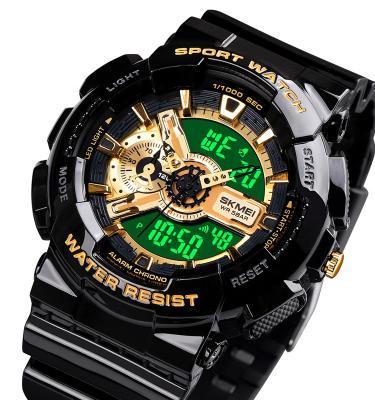 China Best Selling Skmei 1688 Automatic Date Sports 2time Mens Analog Military Waterproof Watch Branded Fashion for sale