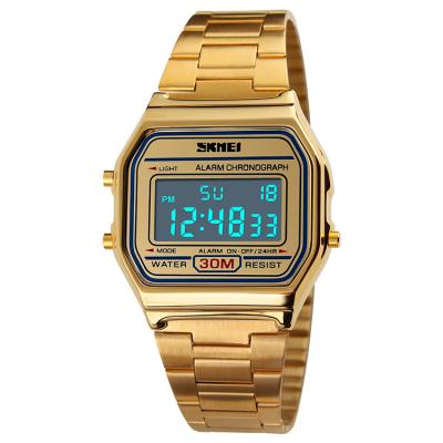 China Hot Sale SKMEI 1123 Thailand Alarm Digital Watch Watches Mens Watch Case Stainless Steel Rose Gold for sale