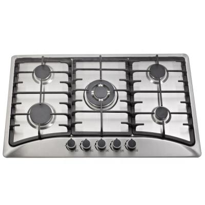 China Hotel 5 burner built in gas hob with FFD safety device for sale