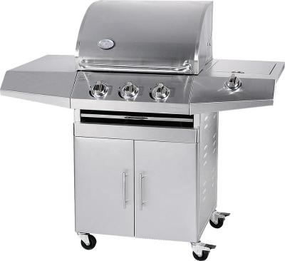 China Outdoor Stainless Steel Adjustable Position Height Gas BBQ Smokeless Grill for sale