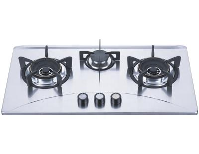 China Household Stainless Steel Built In 3 Burner Gas Hob for sale