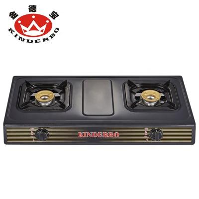 China Wholesale Widely Used Household Cooker Restaurant Stove Black Coating Table Gas Cooker Gas 2 Burner Gas Hob for sale