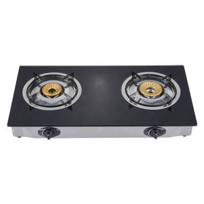 China Household Stainless Steel Body Worktop Tempered Glass Gas Burner for sale