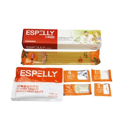 China Espelly 270G Normal Classic Tomato Chopped Meat Pasta Spaghetti Pasta for sale