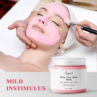 China Blemish Cruelty Free Skin Care Clearing Facial Detox Moisturizing and Whitening Kaolin Pink Rose Clay Face Mask for sale