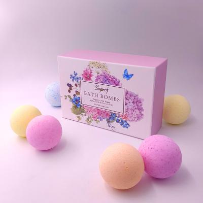 China Wholesale Passion Saprof Essential Oil Bath Bombs Fizzies 6 Set Fizzy Bath Bombs Kit With Gift Box Best Gift For Amazon eBay Sellers for sale