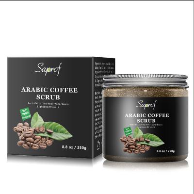 China Exfoliator Skin Deep Cleansing Exfoliating Organic Arabic Charcoal Bath Salt Coffee Body Scrub On Sale for sale