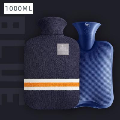 China Wholesale Portable 1000ml Foot and Hand Warmer Bag Warmer with PVC Coating Knitted Water-fiiled Bag Hot Bottle for sale