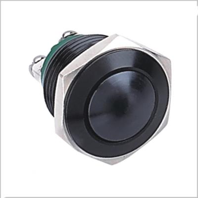 China ELEWIND 16mm IP65 Black Aluminum Black Momentary Push Button Switch (PM161B-10/A, CE, ROHS) for sale