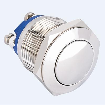 China ELEWIND 19mm domed head, Pin terminal, stainless steel push button switch (PM191B-10/J/S) PM191B-10/J/S for sale