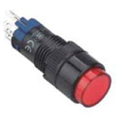 China ELEWIND 12mm Latching (1NO1NC) Illuminated Latching Push Button Switch (PB121Y-11Z/R/12V) for sale