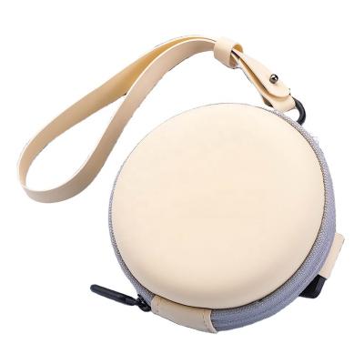 China Glass Storage Customized Foldable Sunglasses EVA Round Case Circular Case for Folded Sunglasses with Elastic Hand Strap for sale