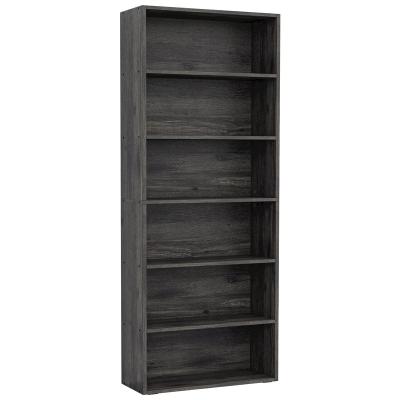 China 2022 New Style Home Office Bookcases 6 Tier 6 Shelf Wooden Bookcase Shelves Blackwood Storage Shelves Adjustable Cabinet Desk for sale