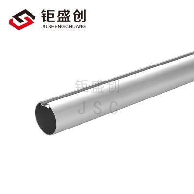 China Curved Curtain Track Pole Metal Rail Aluminum Profiles Powder Coating Extrusion Pipe Cavity Framing Wooden Tube for sale