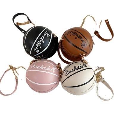 China Fashion Women's Creative Funny Ball Handbags Basket Ball Waterproof Clips Handbags for sale