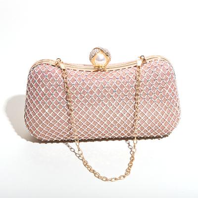 China Diamond New Crystal Clutch Evening bags Mesh Drill Bag Evening Clutch diagonal Crystal Evening Bags For Women for sale