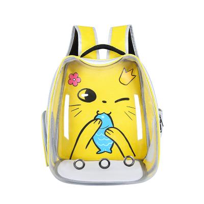 China Transparent Pet Capsule Space Bag Pet Carrier Backpack Cat Carrier Portable Transolid Color Durable Breathable Space Bag for sale