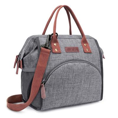 China Waterproof Thermal Lunch Carry Tote Bag Insulated Lunch Bag Organizer Women Lunch Bag With Shoulder Strap for sale