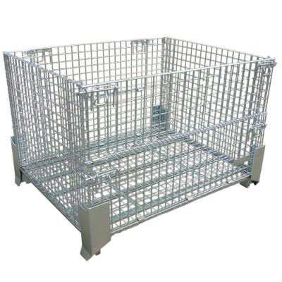 China Factory Wholesale Folding Customized Folding Warehouse Storage Storage Cage Folding Mesh Box For Factory for sale