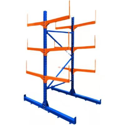 China Industrial Rack Warehouse Cantilever Two Sides 4 Layers For Warehousing Cars Heavy Duty Cantilever Rack Cantilever Rack for sale