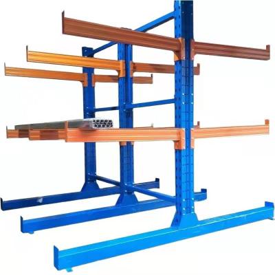 China Industrial rack two sides 4 layers cantilever pipe rack jracking stacking racks for long board storage for sale