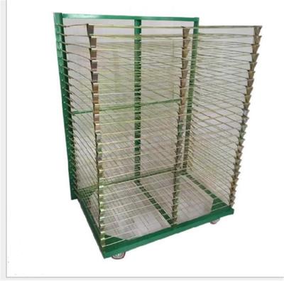 China Industrial High Quality Galvanized Multi-Layer D-Ring Shelf D-Ring Corrosion Protection Chrome Mesh Drying Rack with 4 Wheels for Spray D-Ring for sale