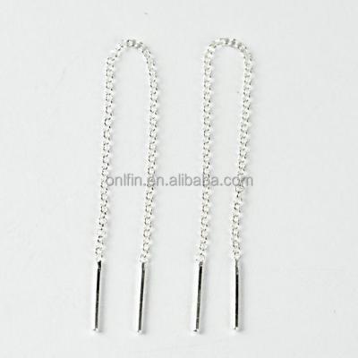 China 925 Silver Long Chain Threader Earring Threader Chain for sale