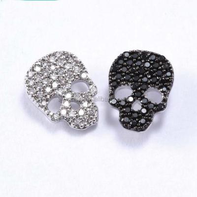 China Italy Jewelry Silver Plated Skull Stud Earrings Silver Skeleton Stud Earrings for sale