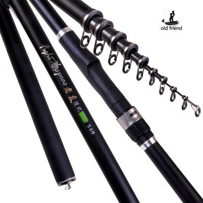 China 2.4m 3.6m 4.5m 5.4m 6.3m 7.2m Portable Carp Spinning Rod Ultralight Hard Rod Telescopic Carbon Rock Sea Fishing for sale