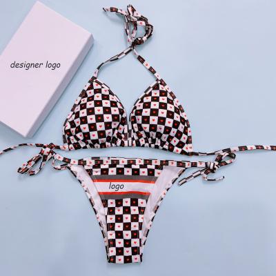 China 2022 Custom Sexy Designer Swimsuit Bikini Swimwear Antibacterial Logo Swimwear Supplier Famous Brand for sale