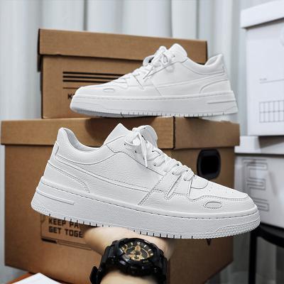 China Fashion trend custom white leather mens sneaker shoes outdoor sports fashion campus style walking running shoes men skateboarding for sale