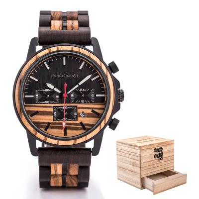 China New OEM Custom Wooden Waterproof Mens Automatic Date Bamboo Watch Natural Engraved Wood Watches for sale