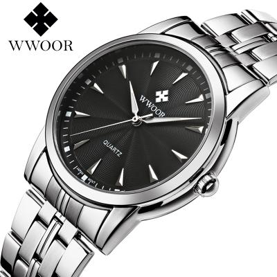 China Awesome Auto Date Fun Quartz Watch Round Shaped Luxury Case Watch Waterproof Gold Watches WWOOR 8028 for sale