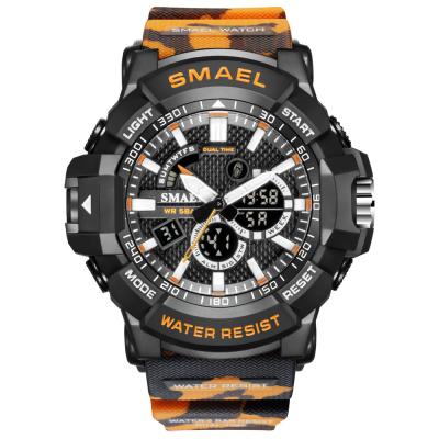 China Alarm SMAEL 1809 New Dual Display Sports Electronic Watch 1809 Digital Quartz Plastic Wrist Watch for sale