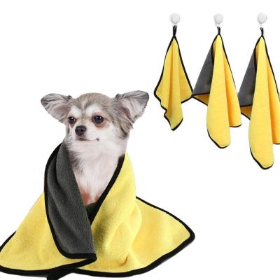 China Pets Clean Pet Bath Towels Dogs Dogs Super Clean Soft Large Absorbent Fiber Accessories Towel Quick-drying Thick Bath Towel for sale