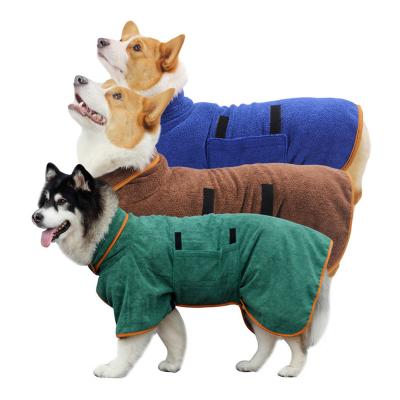 China Child Safe Absorbent Pet Bathrobe Wrapped Waist Microfiber Thickened Bathrobe for Cats and Dogs Towel for sale