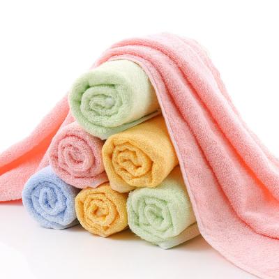 China Factory Wholesale Custom 70% Bamboo Fiber Child Safe And Children Bath Cotton Face Hand Towel Home Use Adult Hotel 30%cotton for sale