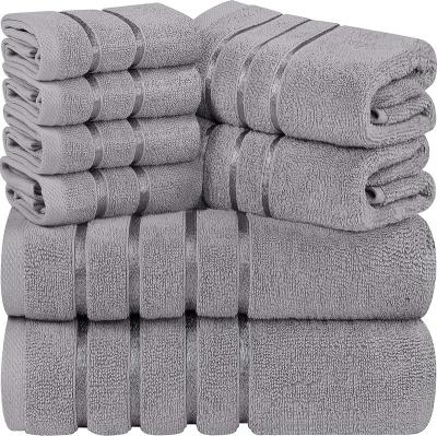 China Hypoallergenic High Quality Bamboo Fiber Custom Colors Lined Towel Sets for sale