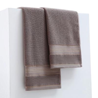 China Luxury High Quality Hypoallergenic Jacquard Cotton Spa Towel Set Custom Logo Cotton Bath Towel Set Bathroom Soft Super Absorbent Towel Gift for sale