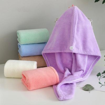 China Microfiber Towel Hair Drying Towel Ultra Plush Turban Kid Safe Hair Microfiber Head Wrap For Women Quick Dry Towels For Long Thick Hair Care for sale