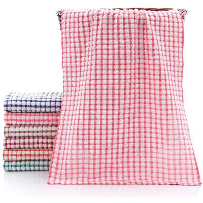 China Wholesale High Quality Hypoallergenic Microfiber Super Absorbent Plaid Home Use Kitchen Towel for sale