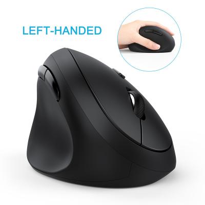 China 800/1200/1600 DPI Radio 2.4G USB Left Hand Left Hand Ergonomic Vertical Mouse Less Noise - Black for sale