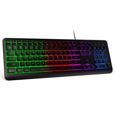 China Seenda Plug & Play Illuminated Key Board LED Backlight Keyboards For Office Home Gamer USB Wired Backlit Gaming Keyboard for sale