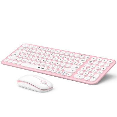 China For Keyboard And Mouse With Round Keys Slim Ergonomic Home Office 2.4G Wireless Keyboard And Quiet Mouse Combo for sale