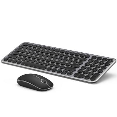 China For Home Office 2.4G Slim Ergonomic Quiet Keyboard and Mouse with Round Keys for Windows Wireless Keyboard and Mouse Combo for sale